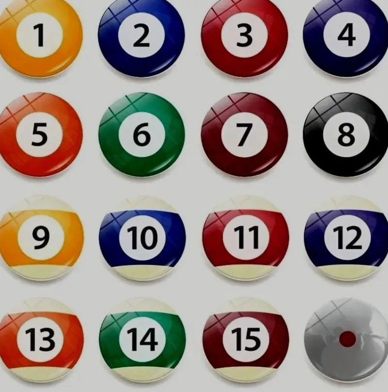 Tradera Magneter<*** 16 Stycken kylskåpsmagneter biljard biljardbollar ***