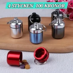 Tradera *** 4 stycken pillerburkar pillerbox pillerask pillerburk ***^ Resetillbehör