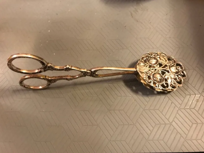 Tradera ### Antik Silver kaktång 62 g ###> Silver