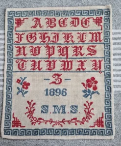 Tradera * Antikt broderi från 1896 * märkduk * tavla *^ Övrig Konst