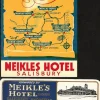 Tradera Kuriosa<2 bagageetiketter Meikle´s hotel, Salisbury Rhodesia hotell