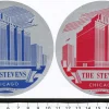 Tradera Kuriosa<2 bagageetiketter The Stevens, Chicago USA Hilton hotel, hotell