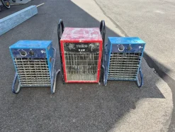 Tradera 3 Byggfläktar 9KW och elkopplingar> Värme