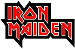 Tradera [ DEKAL ] IRON MAIDEN Två st. 15 x 9.7 cm. Svart & Röd.^ Biltillbehör