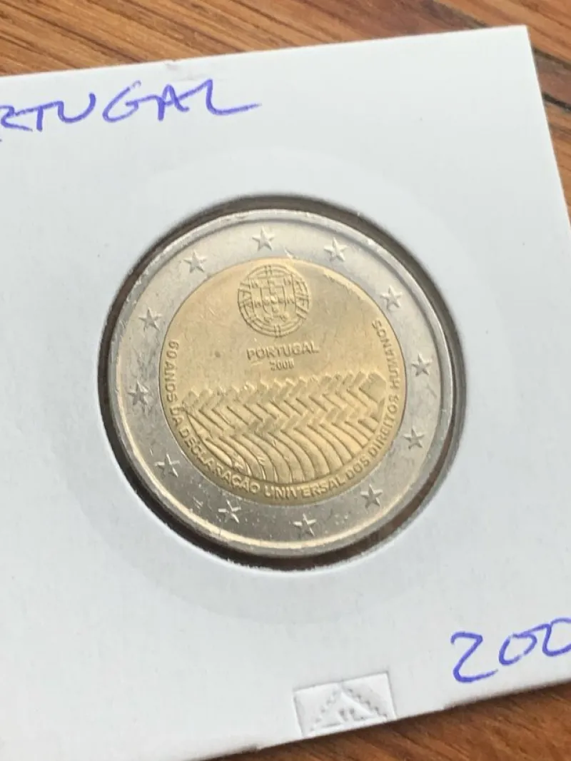 Tradera 2 euro Portugal 2008^ Euromynt & Sedlar