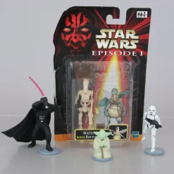 Tradera Star Wars<5 figurer, Star Wars, Episode 1, Yoda, Darth Vader, Watto, m.fl.