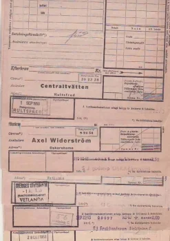 Tradera Järn- & Spårvägsmemorabilia<11 fraktsedlar till Kvillsfors fr. olika avsändare + 2 retur