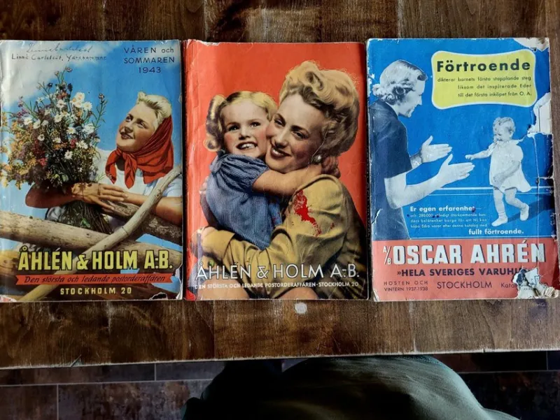 Tradera 3 gamla kataloger Åhlén Holm Oskar Ahren> Priskuranter & Kataloger