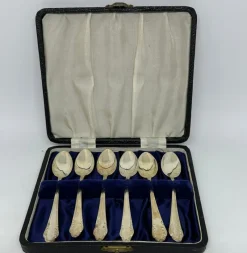 Tradera 6 kaffeskedar modell > Silver