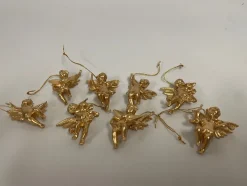 Tradera Konstgjorda Växter<8 Keruber i guld/ 4 cm långa
