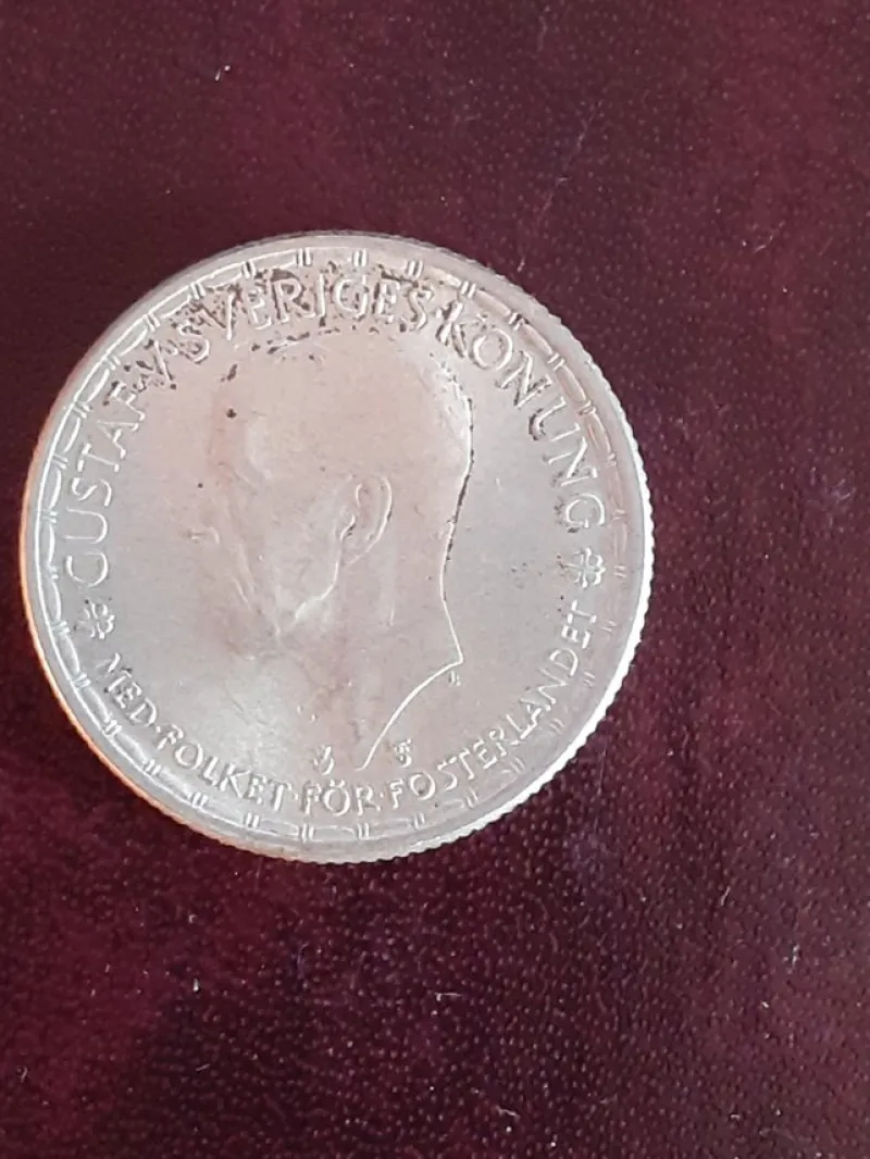 Tradera 2 kr, Gustav V, 1950^ Svenska Mynt