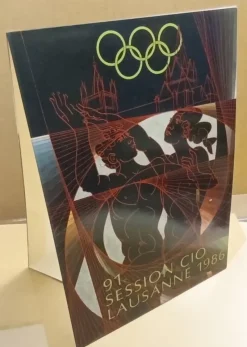Tradera Olympia<1986 Lausanne 91^ Olympic IOC Session display