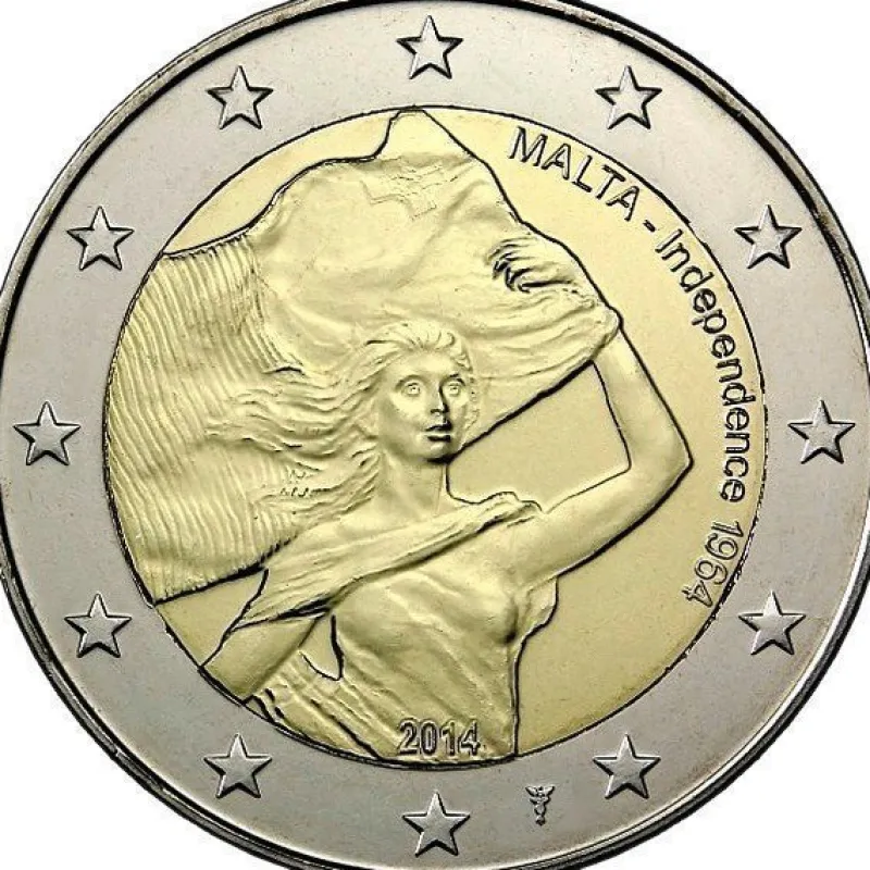Tradera 2014 Malta, Självständighet 1964, 2 Euro^ Euromynt & Sedlar