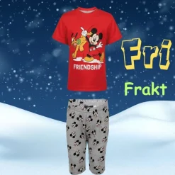 Tradera 1 Pack Pyjamas Kortärmad Med Shorts DISNEY MICKEY & MINNIE Röd/Grå Melange> Barnkläder