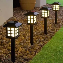 Tradera Trädgårdsdekorationer<2 Pack Solcellsdrivna Trädgårdslyktor, Markbelysning, Rabatt, Miljövänlig