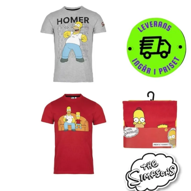 Tradera 2 Pack T-Shirt THE SIMPSONS^ Herrkläder