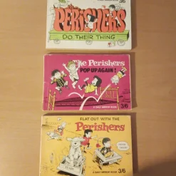 Tradera 3 Perishers-böcker: Do Their Thing, Pop Up Again!, Flat Out> Serier Övriga Världen