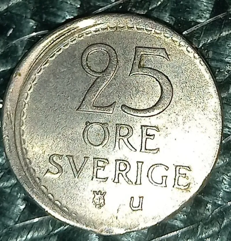 Tradera 25 öre 1964 felslagen^ Svenska Mynt