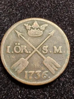 Tradera 1 öre SM 1736^ Svenska Mynt