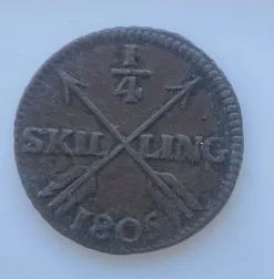 Tradera 1/4 skilling 1805^ Svenska Mynt