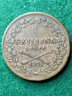 Tradera 1 Skilling Banco^ Svenska Mynt