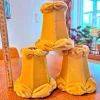 Tradera 3 små retro lampskärmar, lampskärm, lampa, sammet, gul, vintage^ Lampor