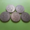 Tradera 5 ST 50 ÖRE GUSTAF VI ADOLF FRÅN 1956 MED 40% SILVER.^ Svenska Mynt