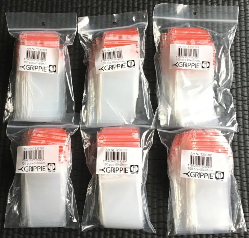 Tradera Frakt & Förpackning<600 st Blixtlåspåsar 40x60 mm / Zip påsar 4x6 cm - KAMPANJ