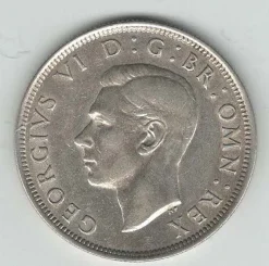Tradera 1 st England, Silver-mynt. Valör Half Crown. år 1945!^ Utländska Mynt