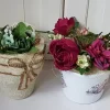 Tradera Konstgjorda Växter<2 st färgstarka, verklighetstrogna konstgjorda blommor i kruka