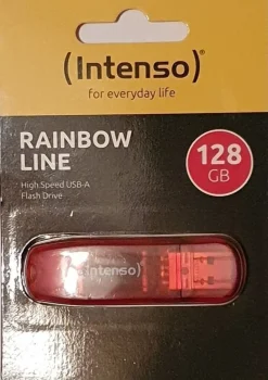 Tradera 1 st 128Gb Rainbow Line High Speed USB-A Flash Drive USB 2.0, röd - 944-3> Extern Lagring