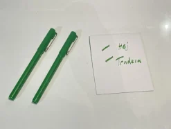 Tradera Pennor & Tillbehör<2 st gröna Tuschpennor Kalligrafi 3,5 Japan - Marvy penna