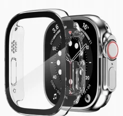 Tradera Övrig Telefoni<1 st Heltäckande Skal till Apple Watch Ultra Härdat glas 49 mm GENOMSKINLIGT