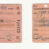 Tradera Järn- & Spårvägsmemorabilia<2 st hushållsbiljetter, Vetlanda -56 o Hässleholm -65