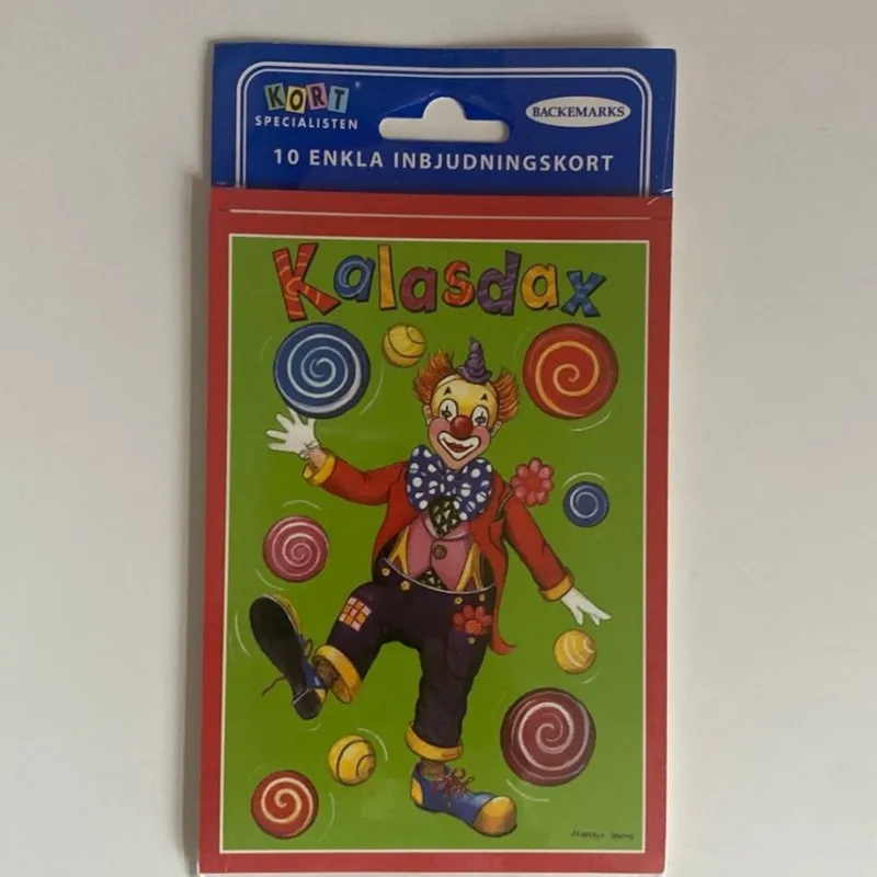 Tradera 10 st inbjudningskort kalas inplastade> Barnkalas