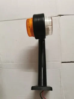 Tradera 2 st LED Sidomarkeringljus Gummiarm Böjd, Vä & hö sida, Gul/Vit^ Lastbilar & Bussar