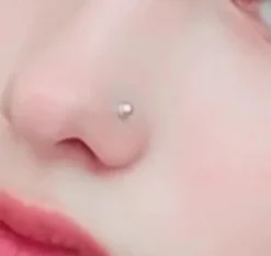 Tradera Piercings<2 st Magnet fake silver Piercing ansikte näsa, mun, öra, NEW!