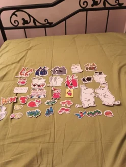 Tradera Magneter<45 st Mumin Magneter. Begagnade.