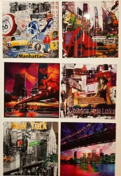 Tradera Världen Utom Norden<6 st nya och fina Postkort USA, 14x14 cm