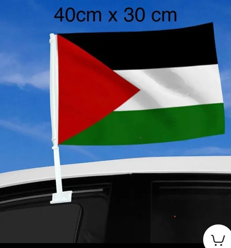 Tradera 1 st Palestina bilflaggor, palestinsk storlek 40 cm x 30 cm^ Flaggor