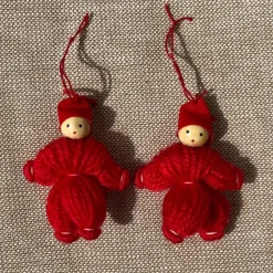 Tradera 2 st SMÅTOMTAR - tomte nissar - vintage> Högtider