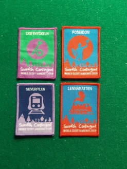 Tradera 4 st Svenska Scouttygmärken från World Scout Jamboree 2019> Tygmärken & Pins