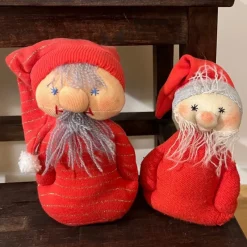 Tradera 2 st TOMTAR sydda troligen kalikå> Högtider