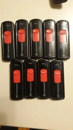 Tradera 9 st Transcend 4GB USB-minnen - 1Kr> Extern Lagring