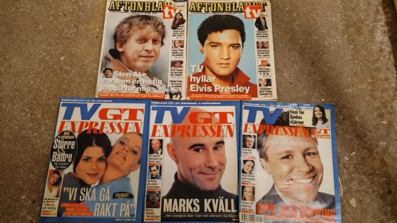 Tradera 5 st TV-tidningar från 90-talet> Tidskrifter