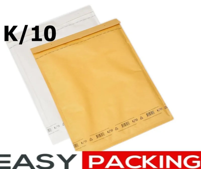 Tradera Frakt & Förpackning<50 stk. 350x470mm (K10) VITA BUBBELKUVERT-VADDERADE KUVERT- FRI FRAKT