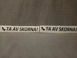 Tradera Klistermärken & Stickers<2 stycken dekaler med texten