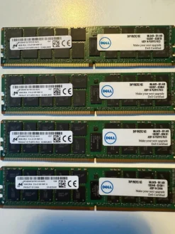 Tradera 4 stycken Dell server RAM-minnen 16GB DDR4> Datorservrar & Tillbehör