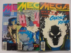 Tradera 3 Stycken Mega Marvel serietidningar - Nummer 1,2 och 4 (1992)> Svenska Serier