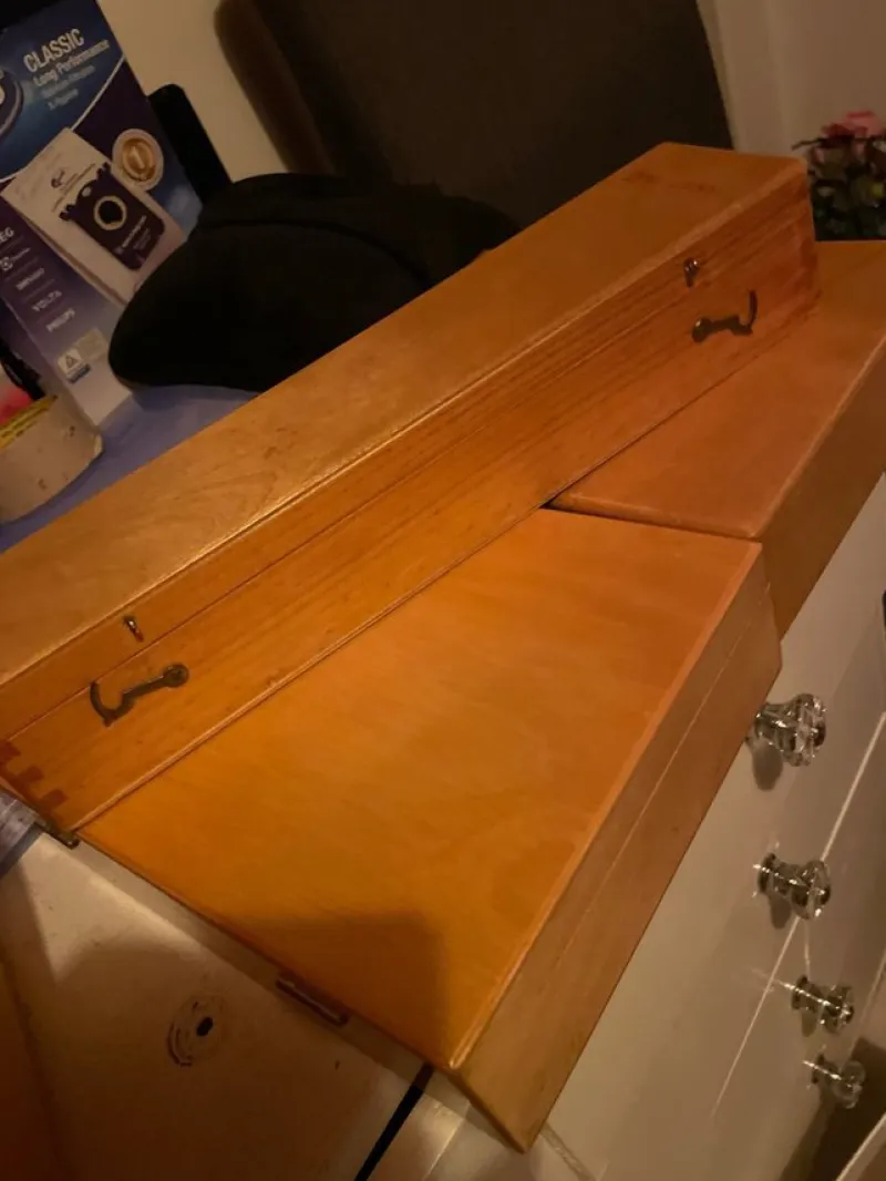 Tradera 3 Trälådor för diabilder^ Övrig Optisk Utrustning